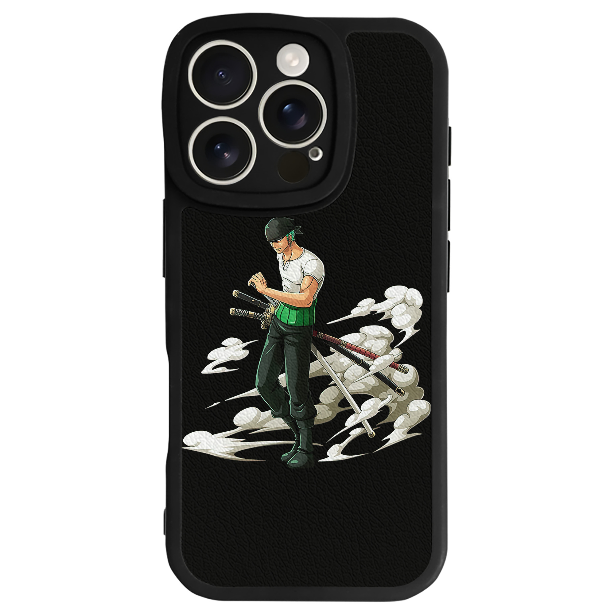 （画像用） ワンピース ロロノア・ゾロ ONE PIECE Roronoa Zoro 【iPhone 16シリーズ対応】シリコンスマホケース（レザー調） 材質：シリコン